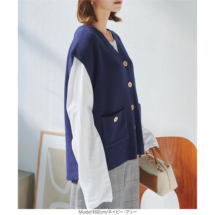 KOBE LETTUCE ニット ベスト レディース レイヤード フレンチ