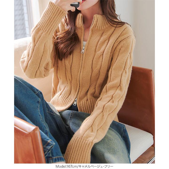 KOBE LETTUCE（神戸レタス） ケーブルニット レディース カーディガン