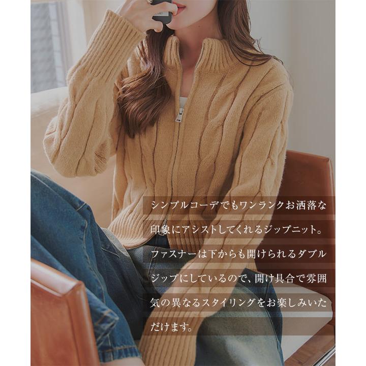 【ご専用】ルネ  ダブルジップカーディガン 美品】Rene ルネ ニット ジップ ジャケット 36サイズ S〜М相当