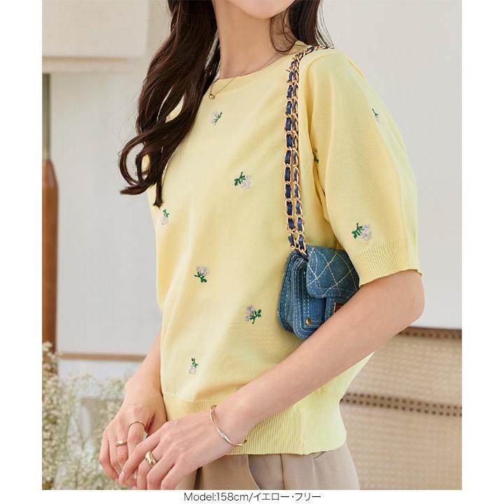 KOBE LETTUCE トップス レディース 40代 上品 サマーニット 半袖