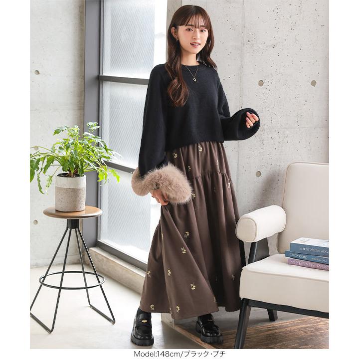 KOBE LETTUCE（神戸レタス） ニット トップス 長袖 バルーン ブラウス