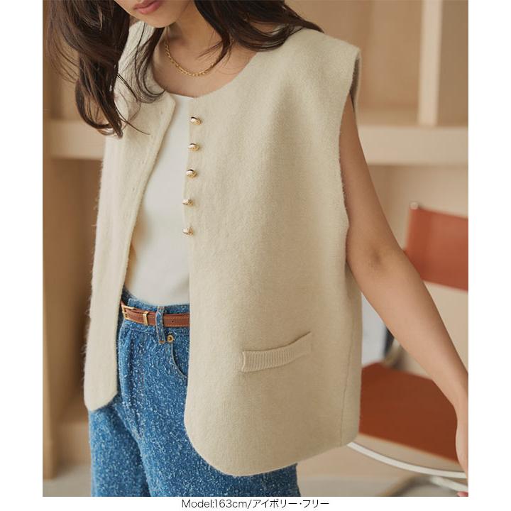 KOBE LETTUCE（神戸レタス） トップス レディース ベスト ジレ ニット