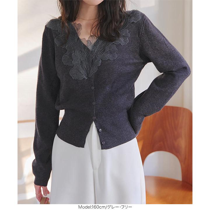 KOBE LETTUCE（神戸レタス） カーディガン レディース きれいめ 花柄