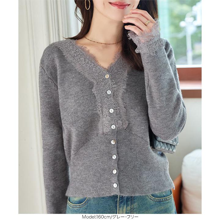 KOBE LETTUCE（神戸レタス） カーディガン レディース きれいめ ニット