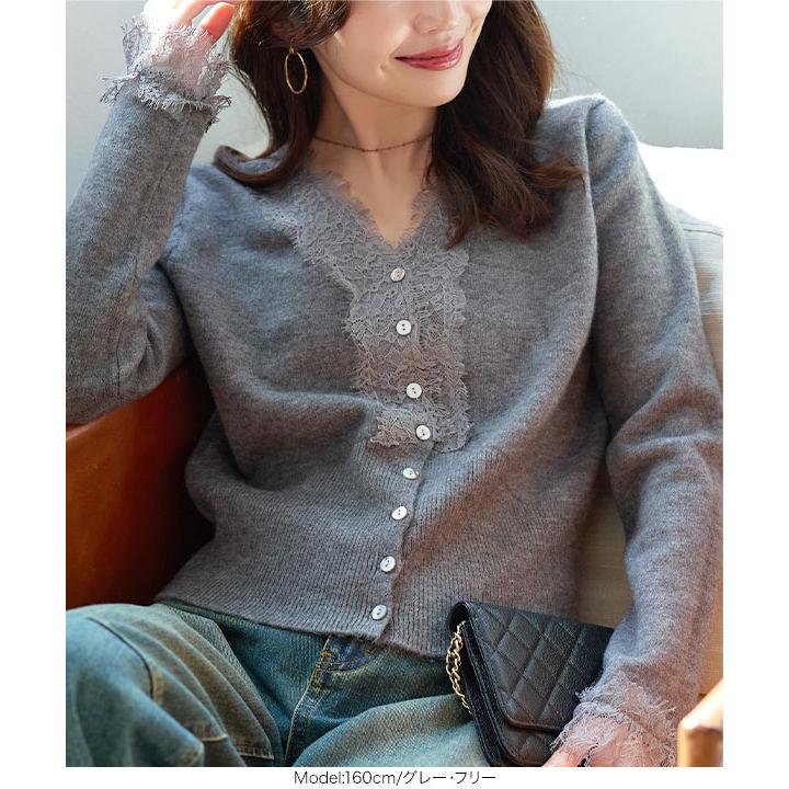 KOBE LETTUCE（神戸レタス） カーディガン レディース きれいめ ニット