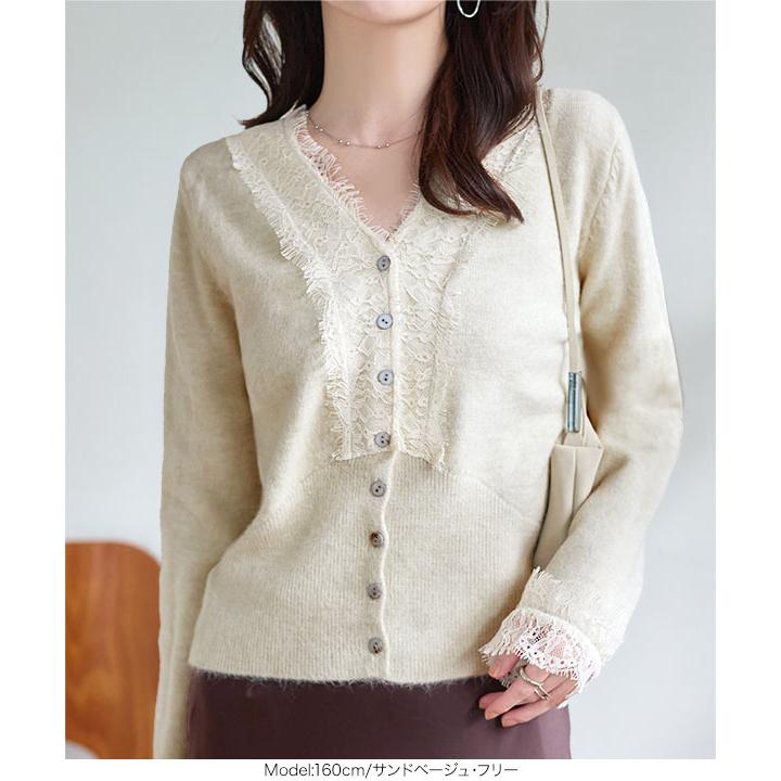 KOBE LETTUCE（神戸レタス） カーディガン レディース きれいめ ニット