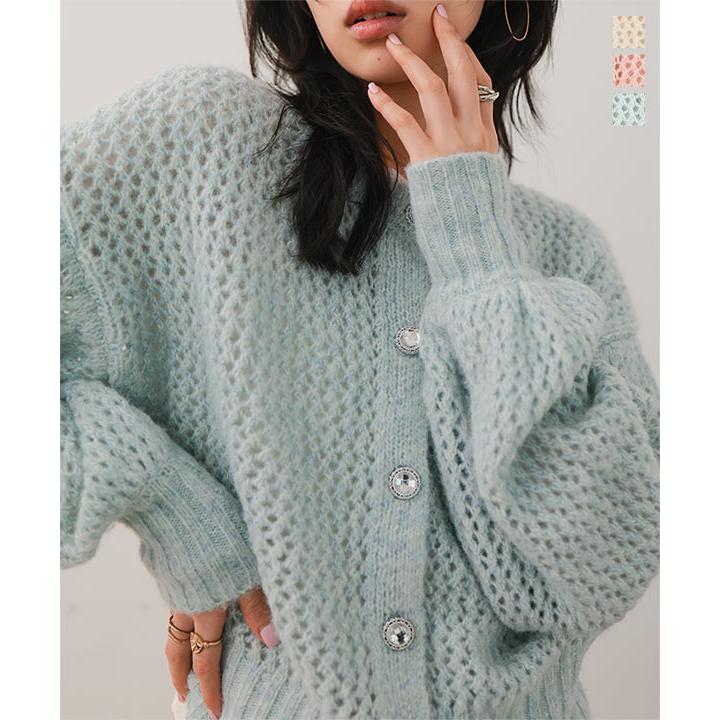 KOBE LETTUCE（神戸レタス） カーディガン レディース きれいめ モヘア