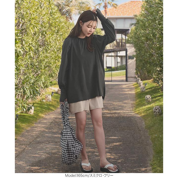 【新品タグ付き】LIten Shirring ブラウスブラックラッシュガード KOBE LETTUCE（神戸レタス） 1000円OFFクーポン配布中 ラッシュガード