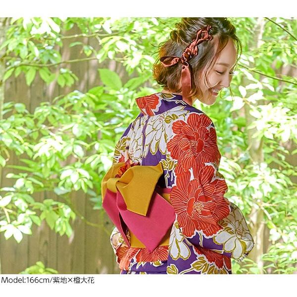 KOBE LETTUCE 浴衣セット レディース 女性 コットン 浴衣＋作り帯