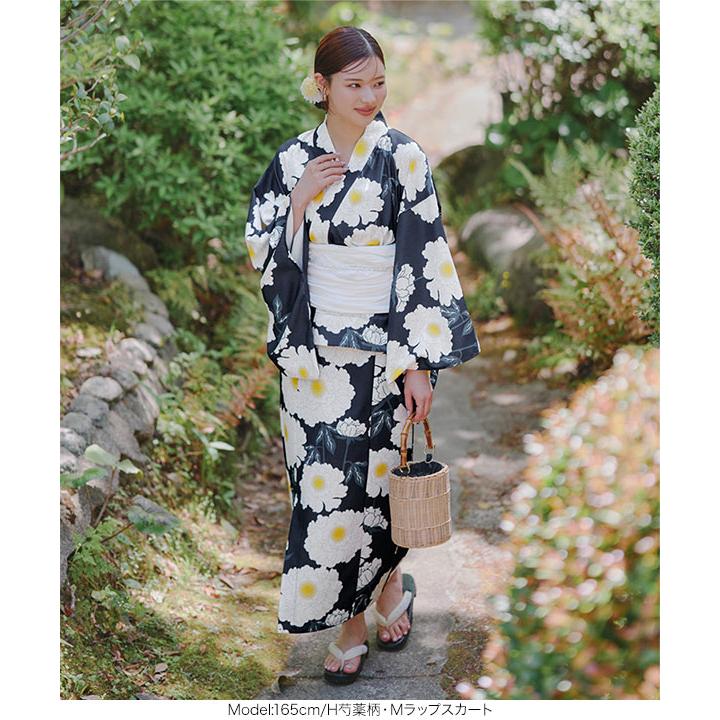 花*認様 神戸レタス　セパレート 浴衣セット 着付け簡単 ワンピース浴衣 （ドッ KOBE LETTUCE（神戸レタス） 浴衣セット レディース 浴衣3点セット