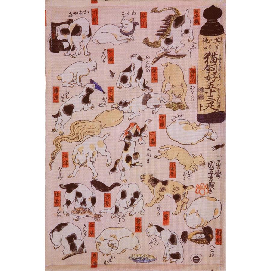 日本画 浮世絵 マット 其まま地口猫飼好五十三疋 歌川国芳 50 75cm Cb Var1 クリーンテックス ジャパン 通販 Yahoo ショッピング
