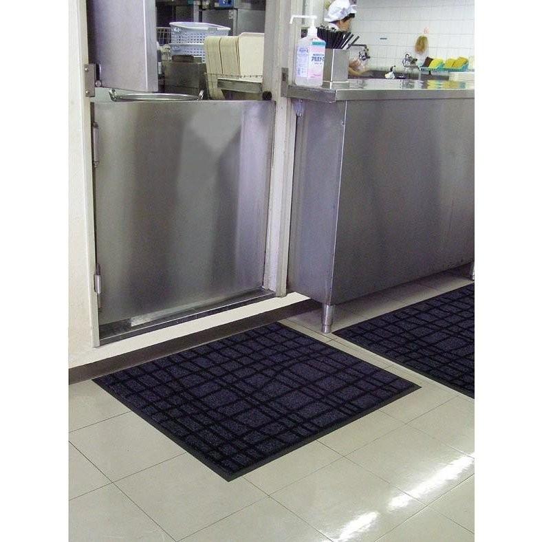 玄関マット 吸水 雨天用 吸油 業務用 屋外 屋内 室内 滑り止め スタイルマットU 60×90 cm  シルバー ブラック_2