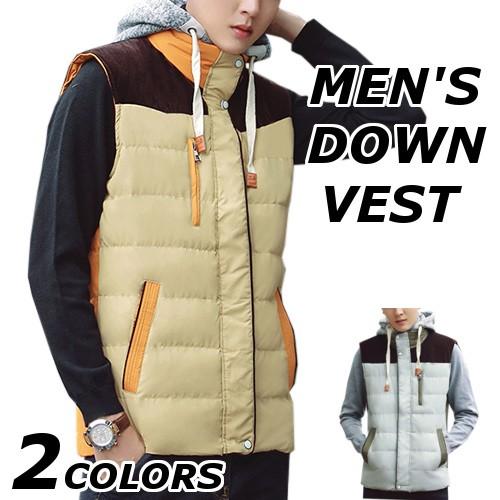 中綿ベスト メンズ ダウンベスト おしゃれ ブランド 無地 柄 フード ジャケット アウター 大きいサイズ 秋 冬 17amj260w 40代 50代 17amj260w 神戸ミナトワーク 通販 Yahoo ショッピング