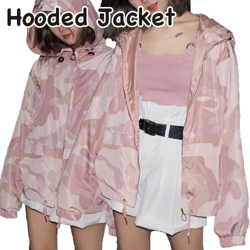 パーカー マウンテンパーカー レディース ざっくり オーバーサイズ スポーティー 迷彩 カジュアル かわいい ピンク フリーサイズ slj02xyzw 神戸ミナトワーク 通販 Yahoo ショッピング