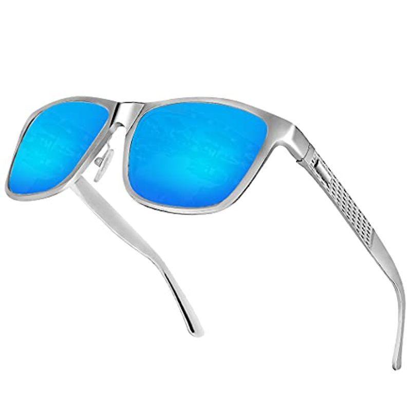 Glazata 偏光サングラス UV400 紫外線カット メタルフレームスポーツサングラス ドライブ /野球 / 自転車/ 釣りランニング