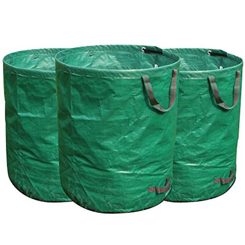 FLORA GUARD 272Lガーデンバッグ ガーデンバケツ 大型庭用袋 自立式 折り畳み 再利用可能な（3パック）