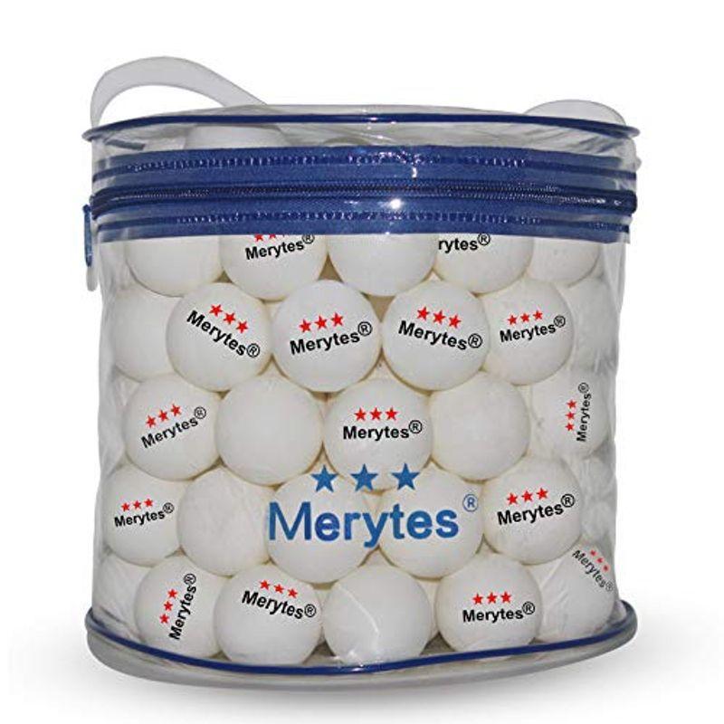 Merytes 注目ショップ 120個パック専門試合用三ツ星レベル卓球ボール 40mm 白赤 中古 ピンポン玉