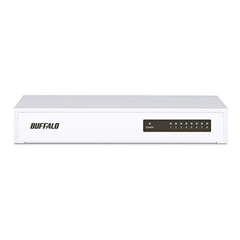 BUFFALO 10 8ポート 100Mbps対応 LSW4-TX-8NS WH スイッチングハブ ホワイト 金属筺体 電源