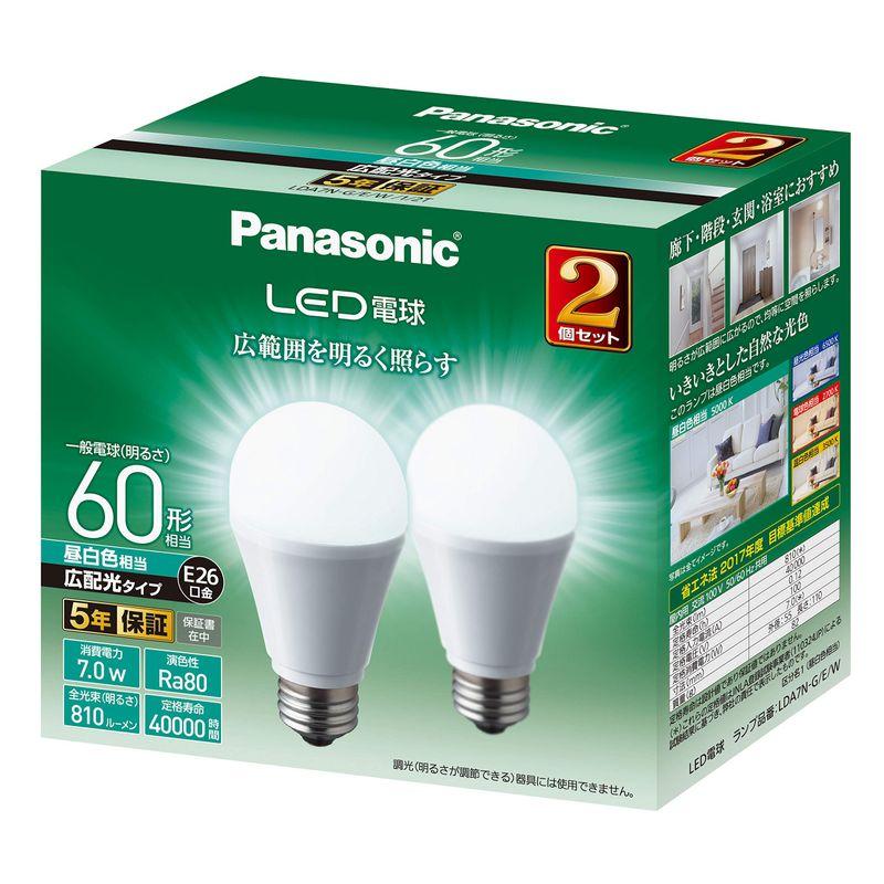 パナソニック LED電球 口金直径26mm 電球60形相当 昼白色相当(7.0W