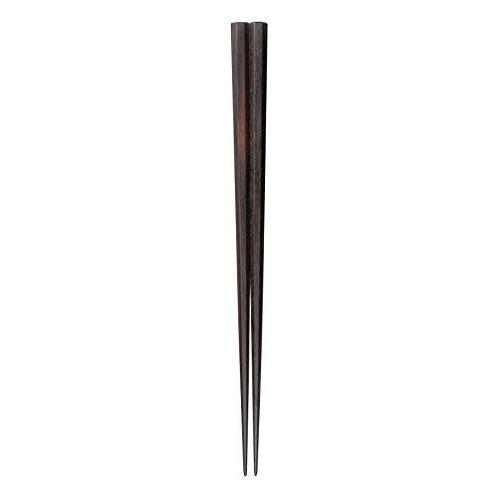 配送員設置送料無料 高級 江戸木箸 八角縞黒檀 浄法寺漆仕上 24cm 職人の手作り 日本伝統 巧みの職人技 絶対一番安い Jeannesauve Org