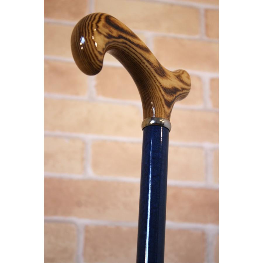 デニムブルーが鮮やかな木製ステッキ ドイツ製 デニムブルーが鮮やかな木製ステッキ ドイツ製 【公式通販】