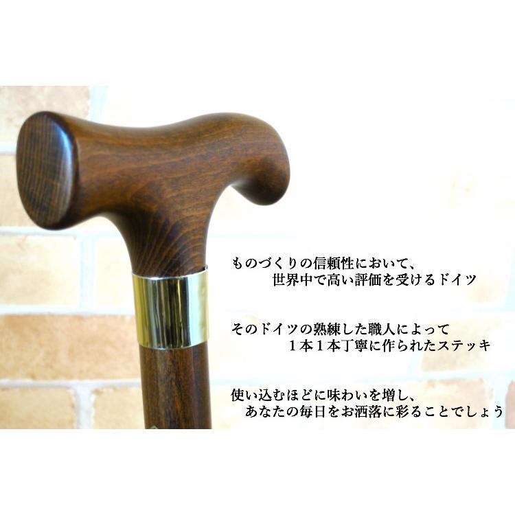 杖 つえ ステッキ おしゃれ ドイツ製 安定性の高いT字グリップ