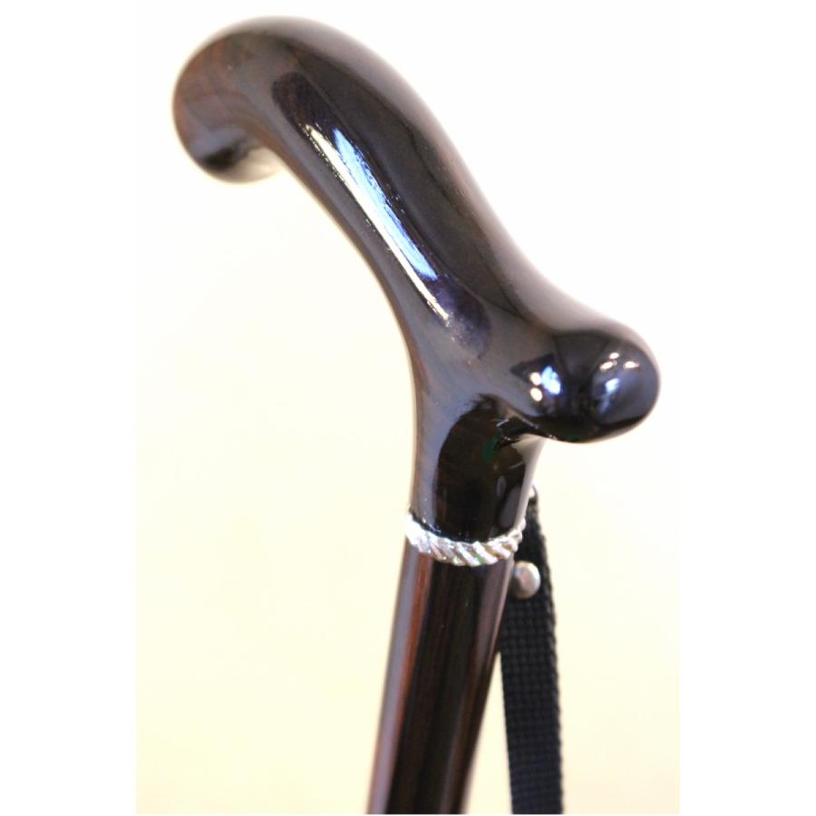 杖 つえ ステッキ おしゃれ 貴重な黒い宝石 黒檀と歩く喜びを感じ