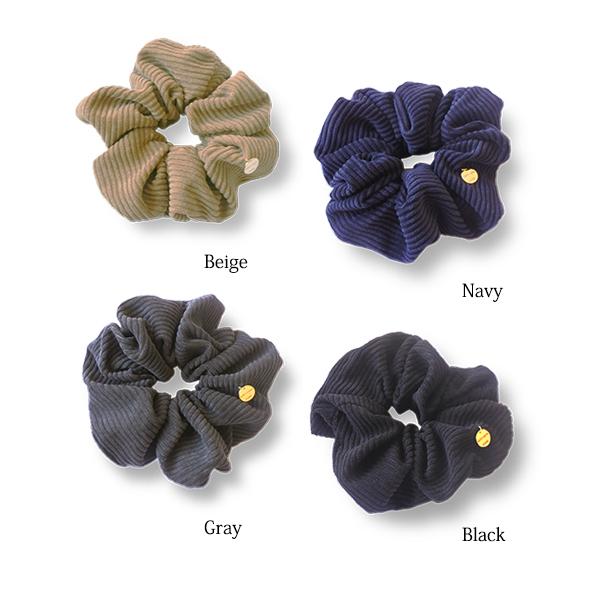 ハンドメイド⭐コーデュロイ小さめシュシュ シュシュ コーデュロイ 送料無料 レディースヘアアクセサリー まとめ髪
