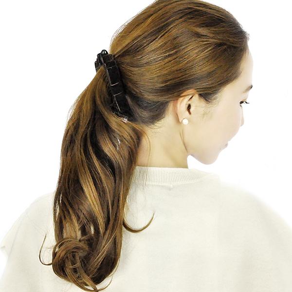 バナナクリップ ☆ ベロア 送料無料 リボン ヘアクリップ リボンバナナ