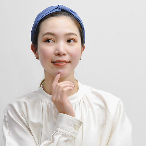 カチューシャ ☆デニム クロスカチューシャ 痛くない 痛くない
