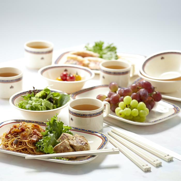 LOGOS - ロゴス ナバホパーティー箸付き食器セット4人用 (81285000) 食器 LOGOS ロゴス ナバホ パーティー箸付き食器セット4人用 81285000