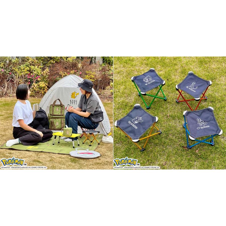 ロゴス ポケモン 7075 CUBIC CHAIR Pokemon x LOGOS Collaboration Cubic Chair Camping Outdoor 8 x 8
