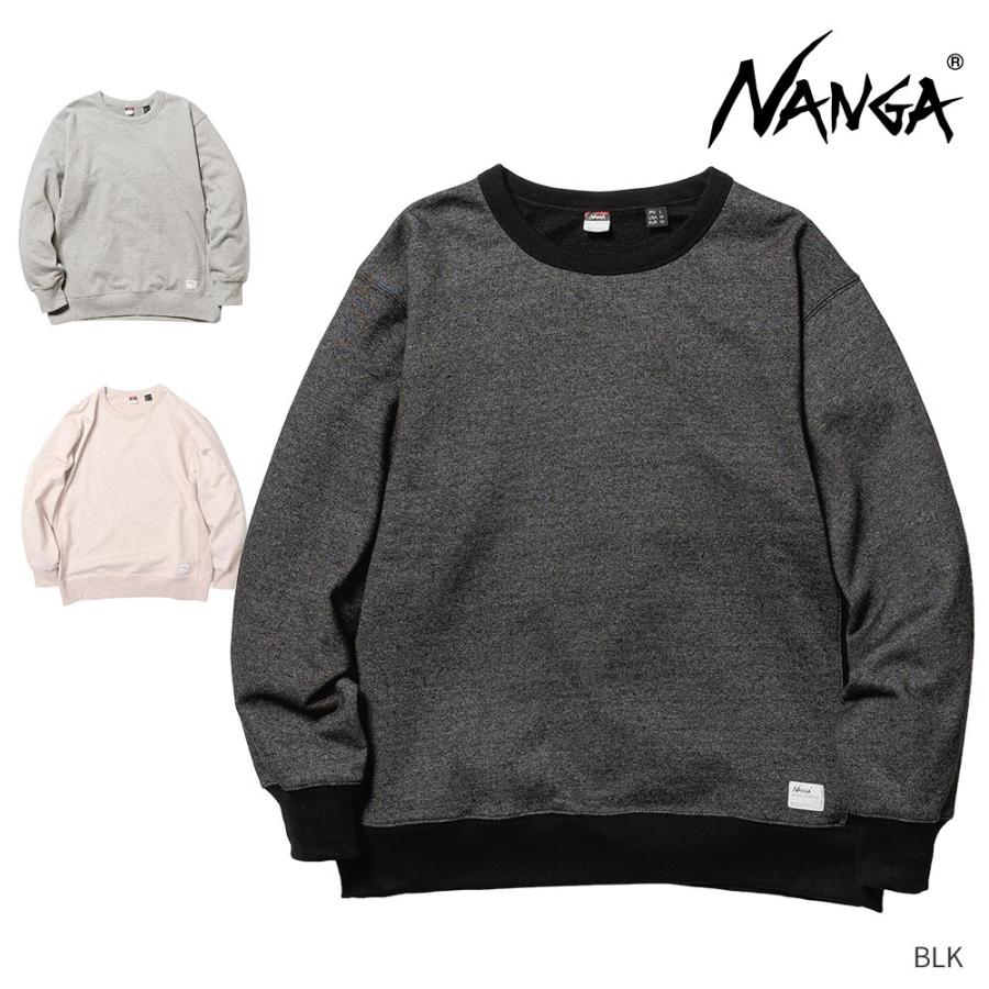 美品　NANGA ナンガ スウェットシャツ　グレー　L NW2241-1F220 NANGA ナンガ エコハイブリッドスウェットシャツ NW2241-1F220