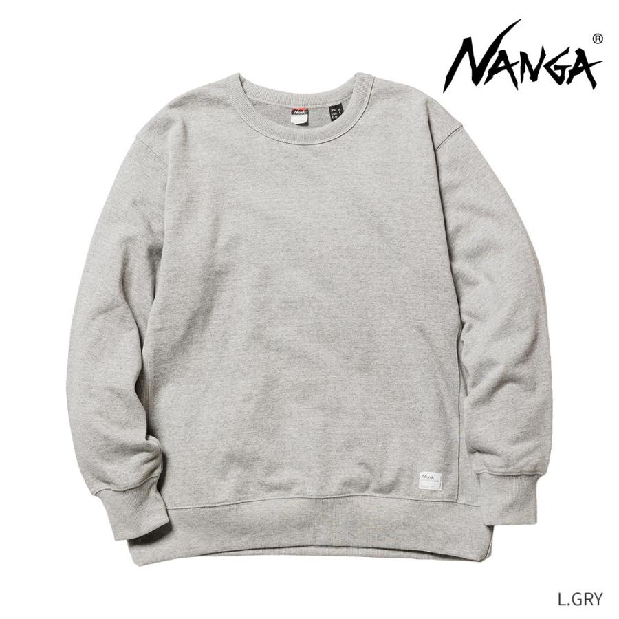 美品　NANGA ナンガ スウェットシャツ　グレー　L NW2241-1F220 NANGA ナンガ エコハイブリッドスウェットシャツ NW2241-1F220