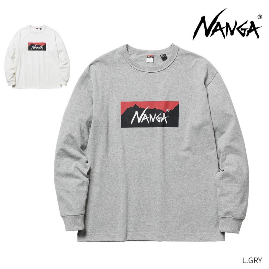 NANGA（ナンガ） エコハイブリッドボックスロゴL/Sティー NW2311-1G206
