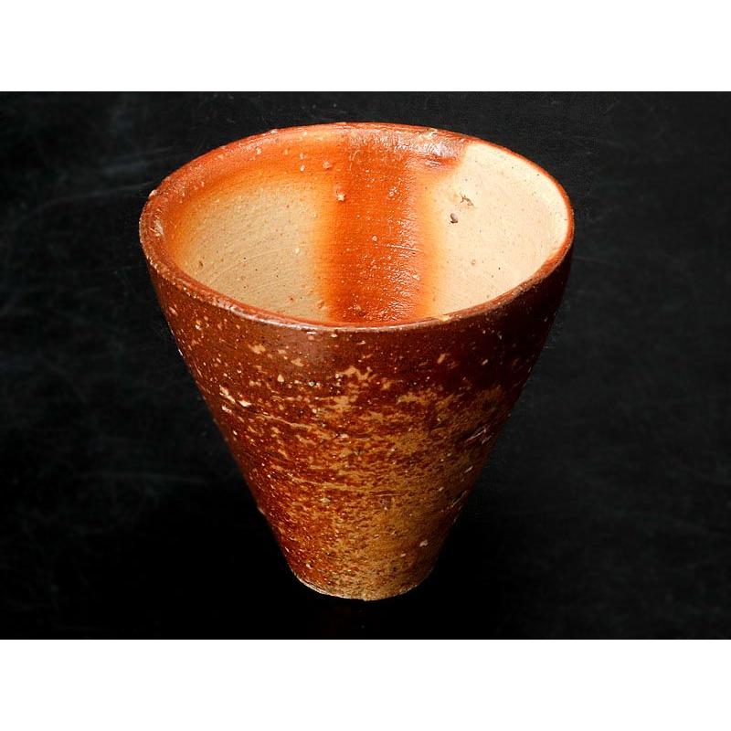 ☆【古美味】伊勢崎晃一郎 備前酒呑 茶道具 🏑 保証品 W7mK