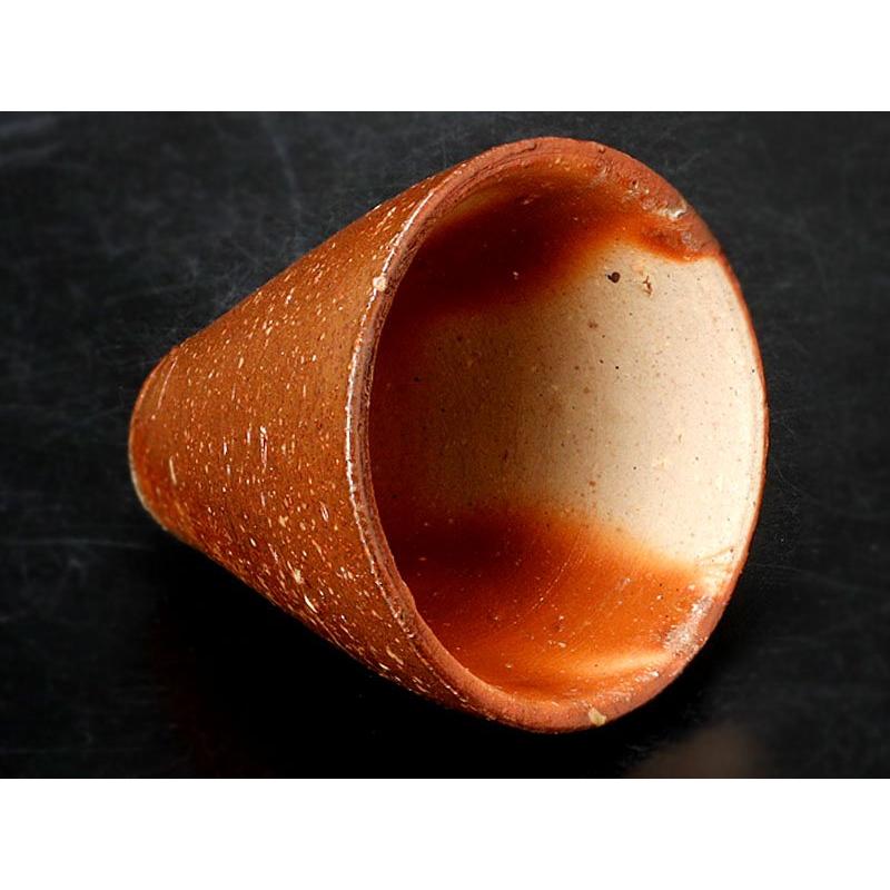 ☆【古美味】伊勢崎晃一郎 備前酒呑 茶道具 🏑 保証品 W7mK