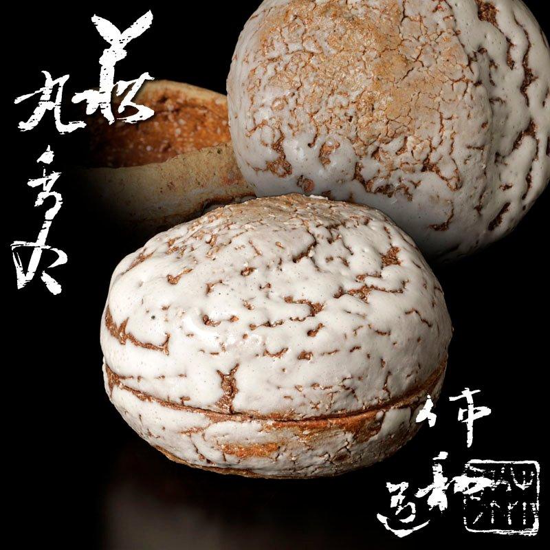 ☆【古美味】人間国宝 十代三輪休和(休雪)造 萩香合 茶道具 保証品