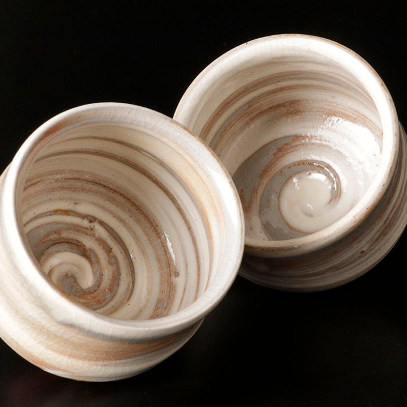 ★【古美味】島田幸一 粉引ぐい呑 茶道具 保証品 QT9v |  | 06