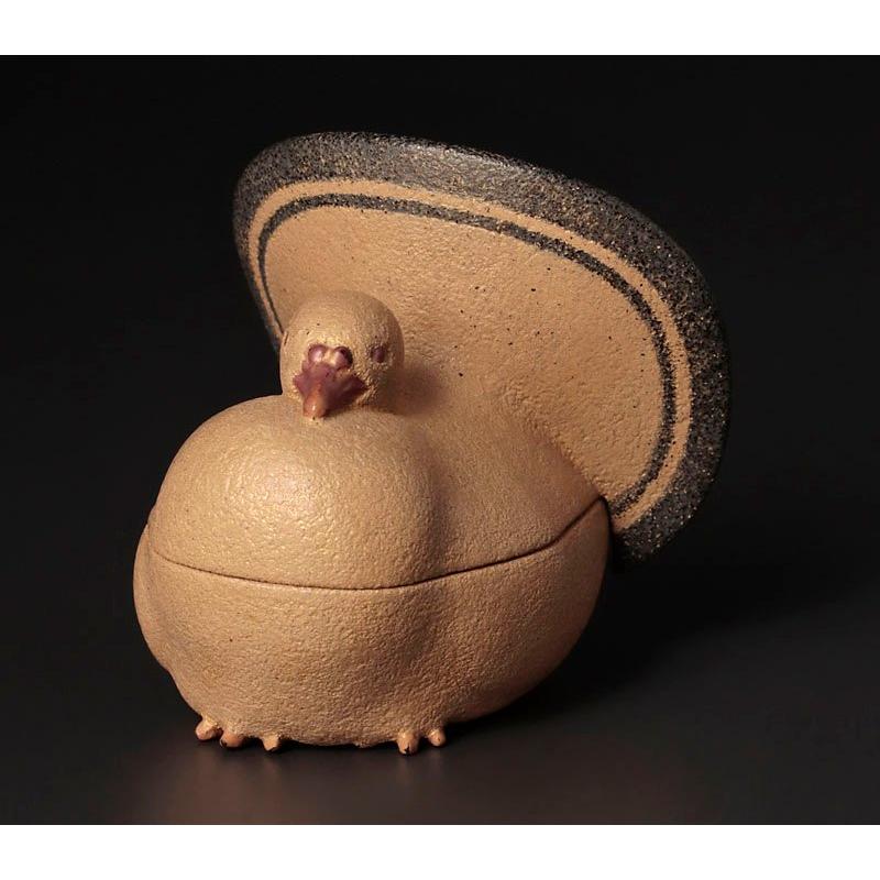 ★【古美味】人間国宝 青松園 磯井如真造 孔雀鳩香合 茶道具 保証品 u0ZT |  | 05