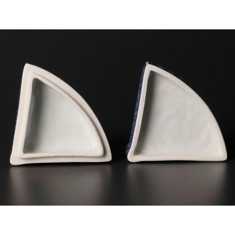 ☆【古美味】四代三浦竹泉造 祥瑞開扇香合 茶道具 保証品 SdJ7