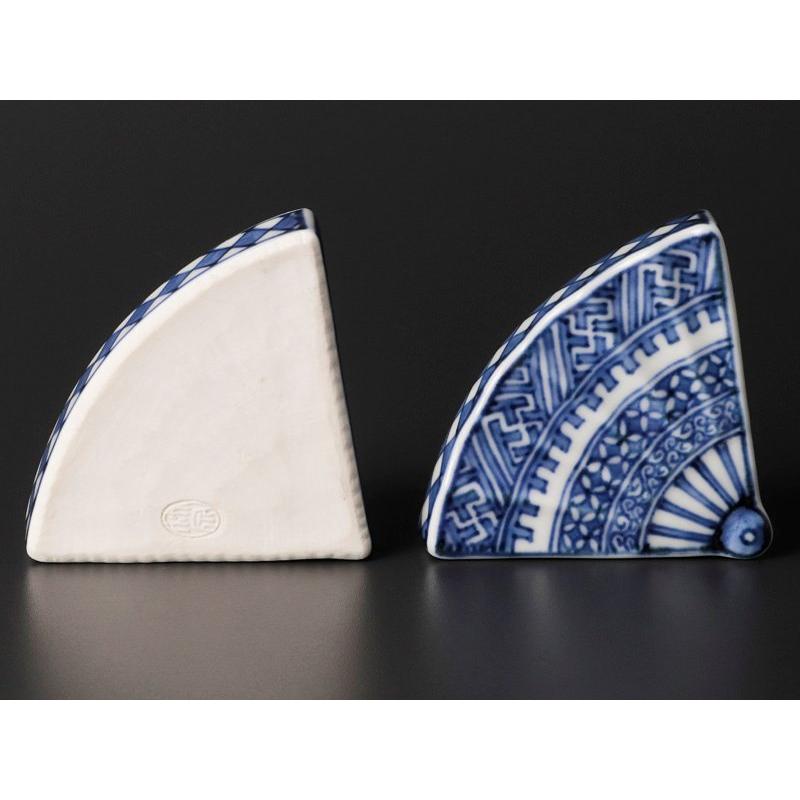 ☆【古美味】四代三浦竹泉造 祥瑞開扇香合 茶道具 保証品 SdJ7