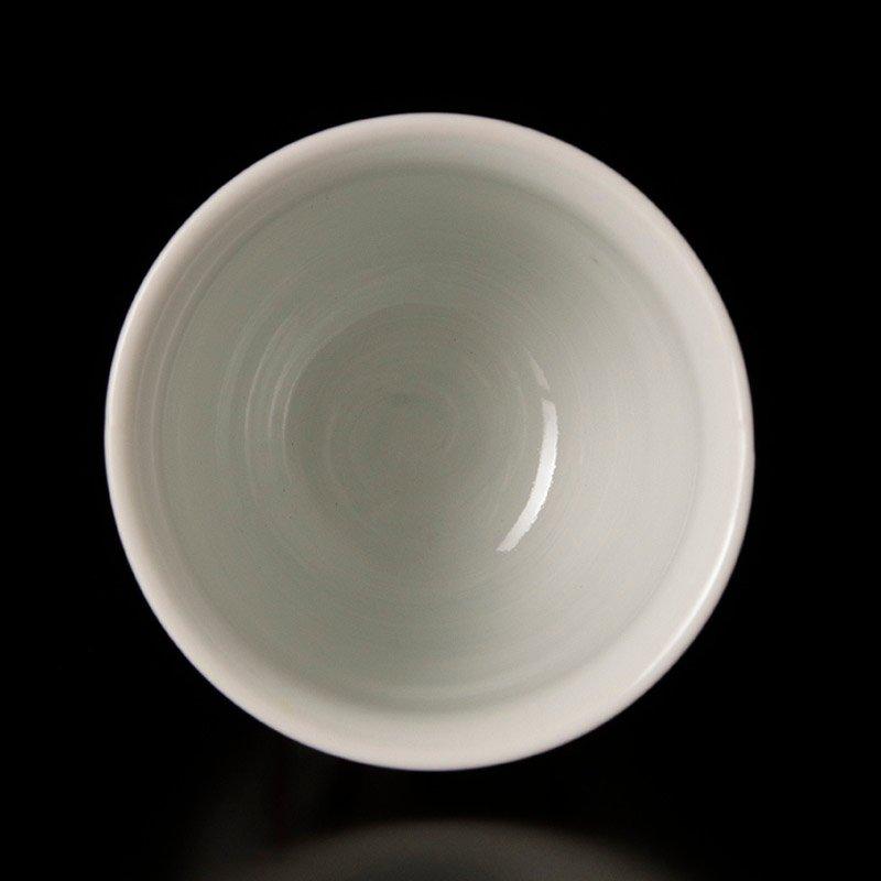 ★【古美味】廣永窯 坪島土平造 赤絵うねり文ぐい呑 茶道具 保証品 MDl8 |  | 01