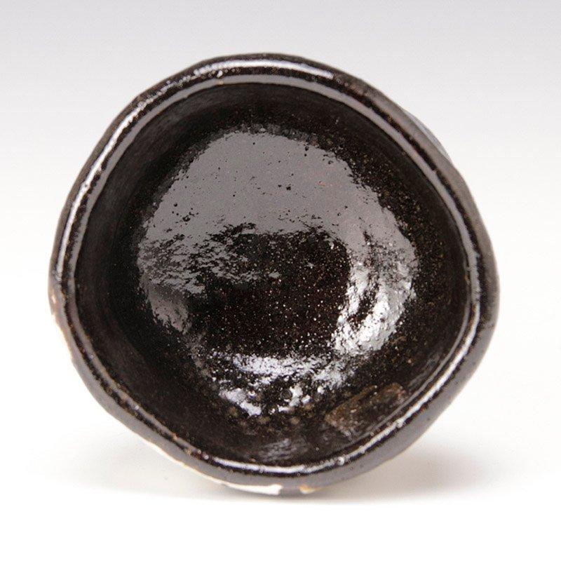 ★【古美味】檜垣青子造 黒草文ぐい呑 茶道具 保証品 SAb3 |  | 02