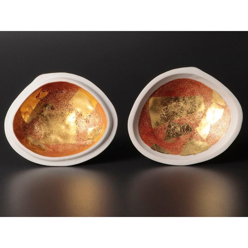★【古美味】五代三浦竹泉造 吹墨金銀彩 蛤香合 茶道具 保証品 HjN1 |  | 02
