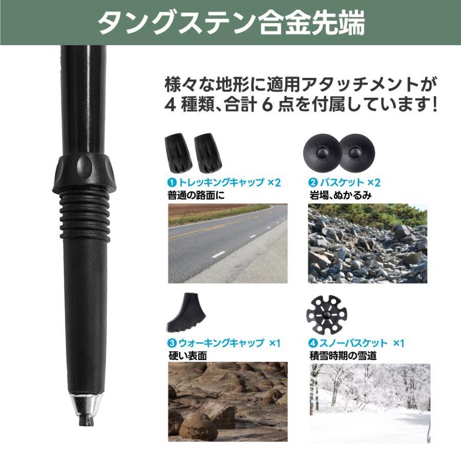 アタッチメント トレッキングポール用 コンパクト 登山杖 登山用品