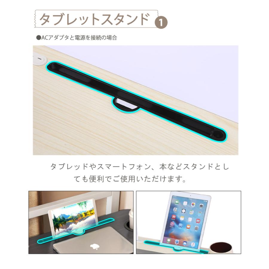 折りたたみテーブル スペシャル価格 折り畳み式テーブル 幅60cm ミニテーブル 送料無料 USBポート付 ロー 机 ベッド 折り畳み 在宅 デスクワーク |  | 06
