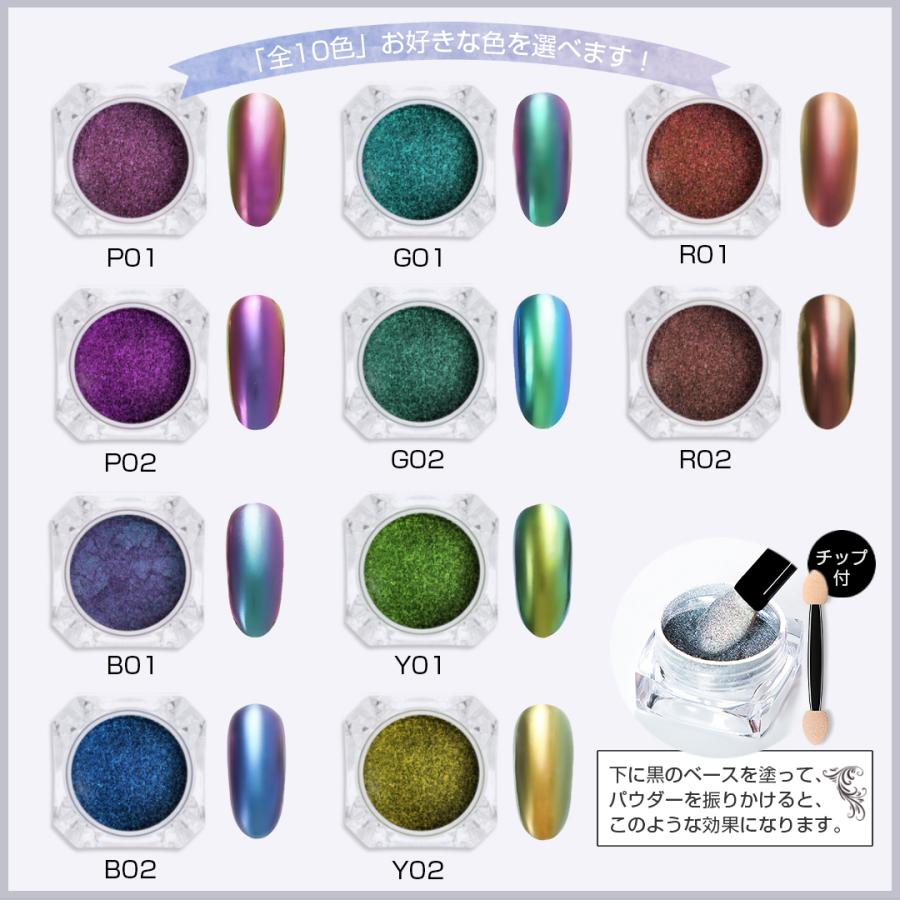 laau nail ジェル　ミラーパウダーグリッターパーツ商材10点セット Petitor ミラーパウダー ジェルネイル ミラーネイル グリッター