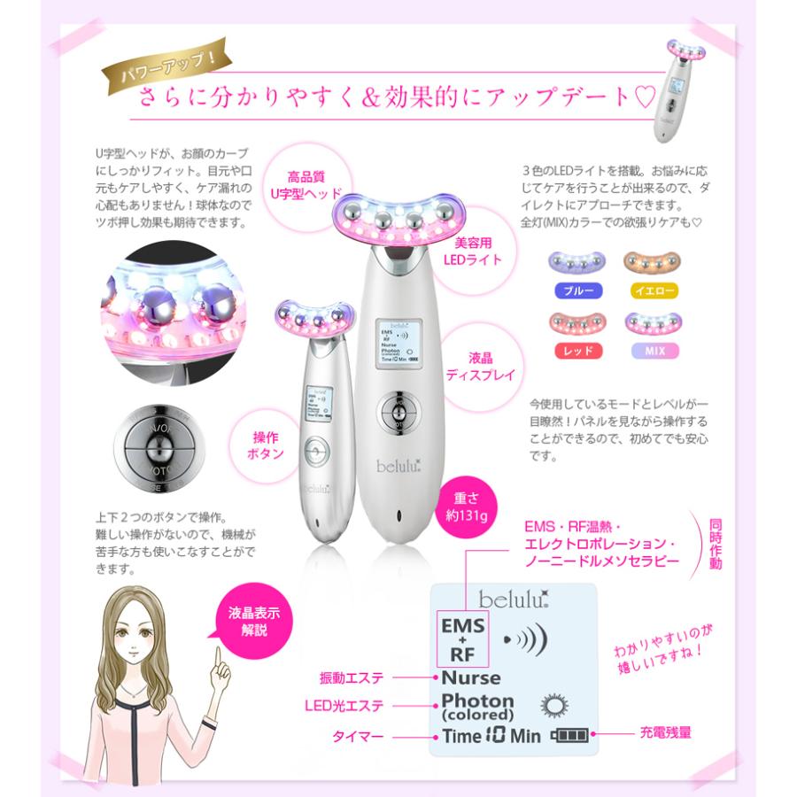 美顔器セット リバース 肌チェッカー 美顔器 EMS エレクトロポレーション 光エステ 振動マッサージ エイジングケア リフトケア ギフトの画像