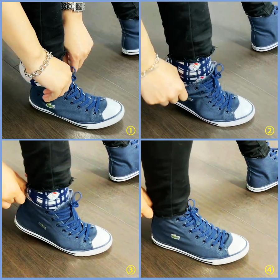 靴紐 ゴム 【2足セット4本入】伸びる 靴ひも 結ばない 伸縮性高 伸縮素材 簡単取り付け メンズ レディース 便利靴紐 ポイント10倍 |  | 12